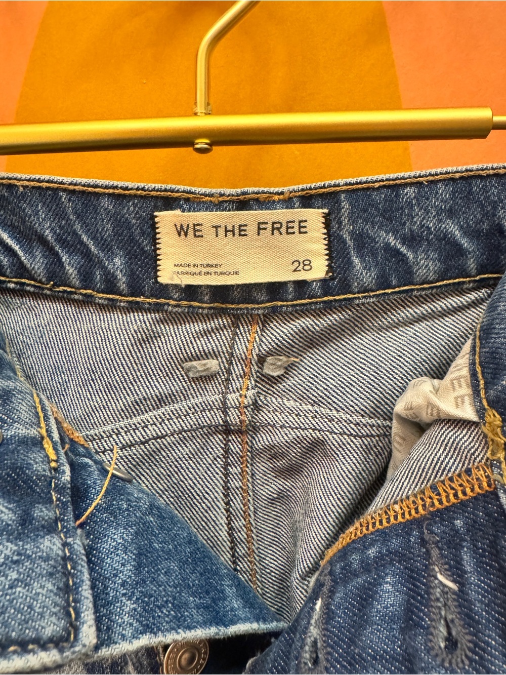 We The Free/Free People Good Luck Printed Barrel Jeans - Laser Daisy - Picture 6 of 6